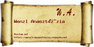 Wenzl Anasztázia névjegykártya